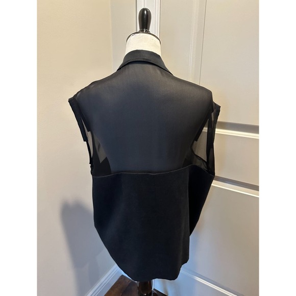 NWOT ALLSAINTS Oversized Open Front Black Vest SZ 8 - Picture 4 of 4